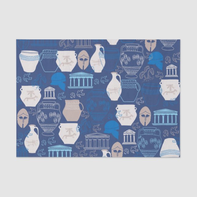 Papel antigo no tecido da Grécia (Frente )