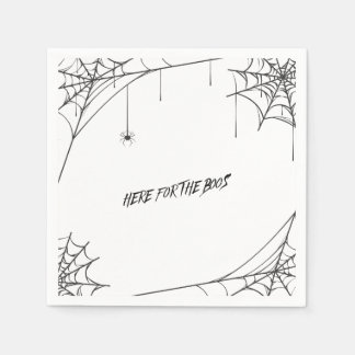 Papel aqui para os boos - guardanapo de halloween