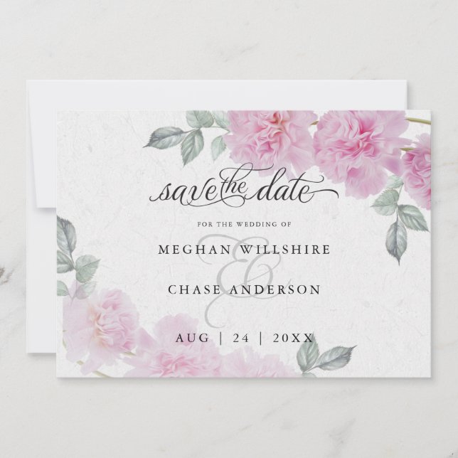 Papel-arroz cor-de-rosa romântico Barefoot Bride™ (Frente)