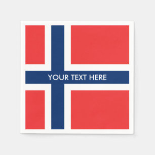 Papel Bandeira norueguesa de guardanapo feitos sob