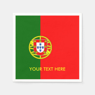Papel Bandeira portuguesa de guardanapo feitos sob
