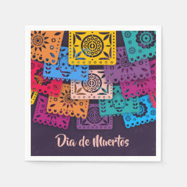 Papel Bandeiras Coloridas do Dia de Muertos | Guardanapo