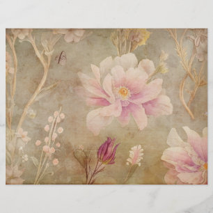 Papel Básico Vintage e Papel Básico Floral Rosa