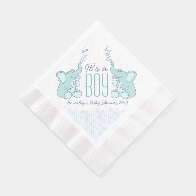 Papel Belo Elefante azul chamado guardanapo chá de frald (Quina)