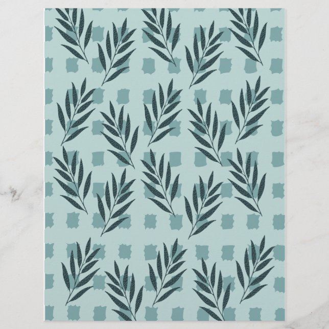 papel Blue Leaf Grid (Frente)