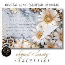 Papel Boho Chic com Girassóis 25 Folhas