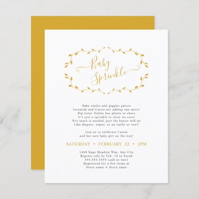 PAPEL Botânico Simples para Bebê (Frente/Verso)