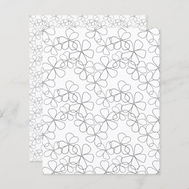 Papel branco de modelagem em forma de mão preta (Frente/Verso)