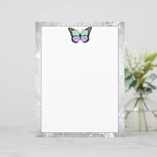 Papel Brilhante de Carta de Borboleta Arco-Íris