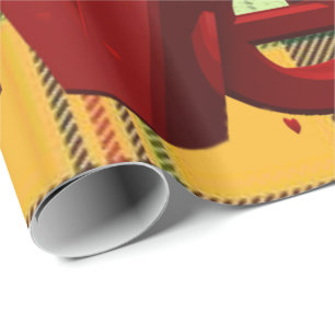 Papel Brilhante Papel de embrulho Teddy Bear Xadre