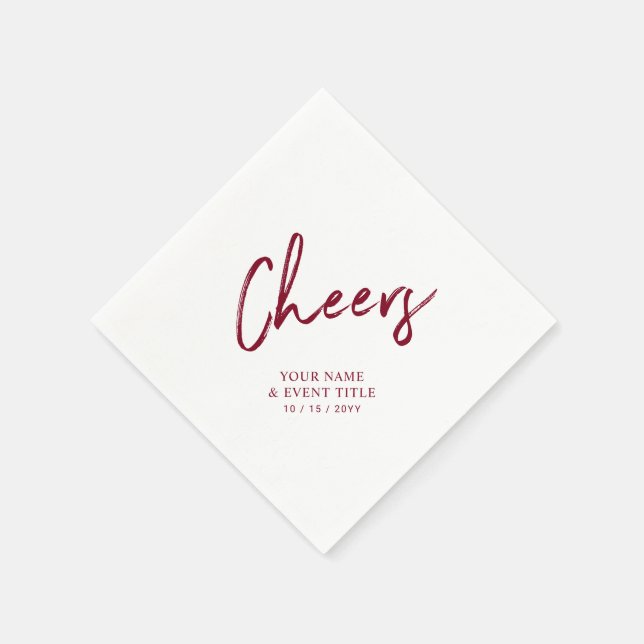 Papel Brindes | Lettering Vermelho à Mão Guardanapo de F (Canto)