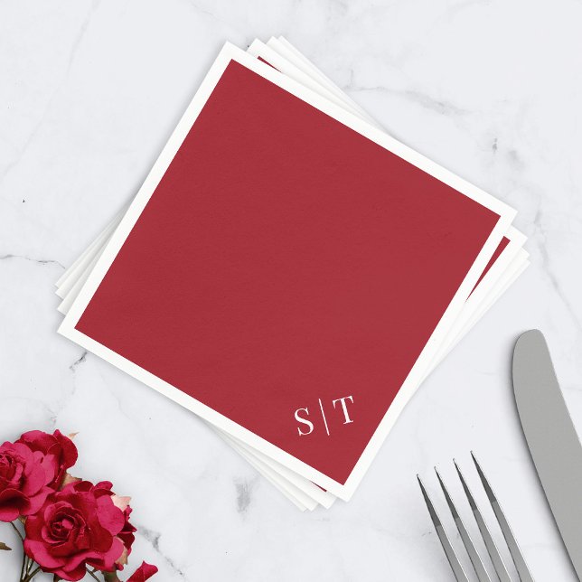 Papel Canto de Cor Personalizada de Casamento Guardanapo (Criador carregado)