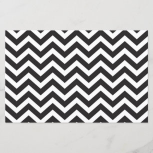 Papel Cartão Chevron Grosso Preto e Branco