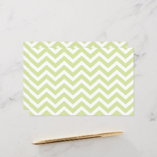 Papel Cartão de Casamento Verde Pastel e Chevron B
