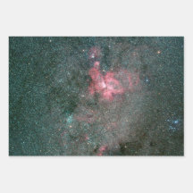 Papel celestial de embalagem - 3 folhas, 3 designs