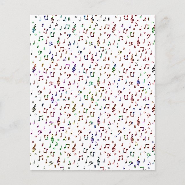 Papel colorido de origami musical (Frente)