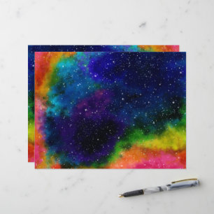 Papel colorido em galáxia