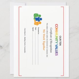 Papel com Cabeçalho de Carta de Certificado de Val