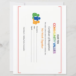 Papel com Cabeçalho de Certificado de Valor Conjun