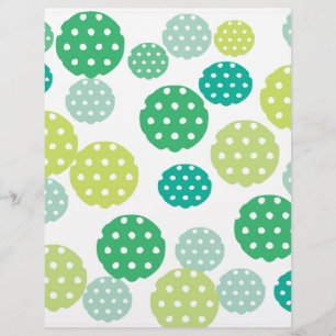 Papel com Círculo Pontilhado Verde:
