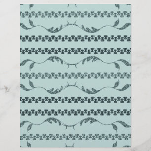 Papel com Padrão Verde Marinho