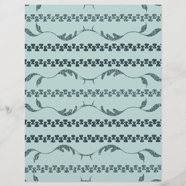 Papel com Padrão Verde Marinho (Frente)
