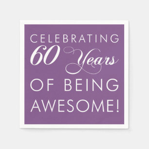 Papel Comemore 60 anos de ser guardanapo impressionantes