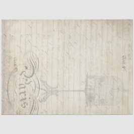 Papel Companheiro de Decoupage Ephemera Peacock