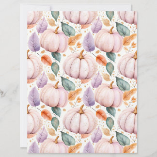 Papel Craft de Abóbora Floral de Outono
