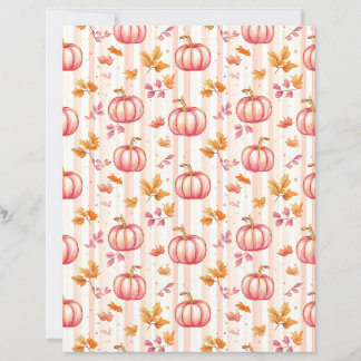 Papel Craft de Abóbora Floral de Outono