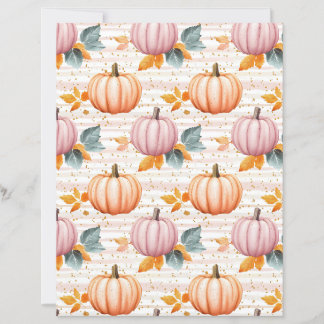 Papel Craft de Abóbora Floral de Outono