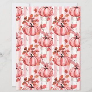 Papel Craft de Abóbora Floral de Outono
