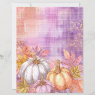 Papel Craft de Abóbora Floral de Outono