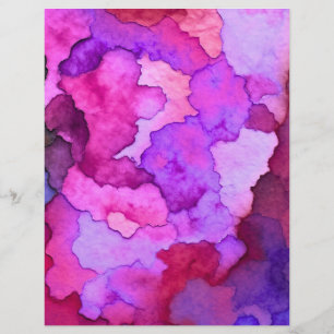 papel craft em estilo aquarela colorido 8.5x11"