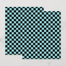 Papel Craft Xadrez Azul e Rosa