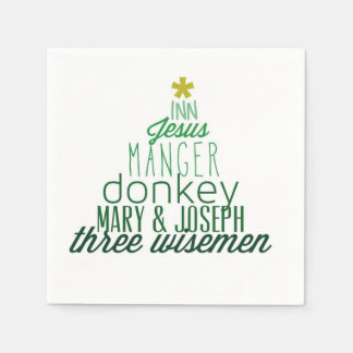 Papel Cristo no guardanapo de Natal