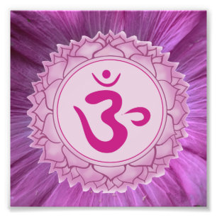 Papel da foto do chakra da coroa (cetim)