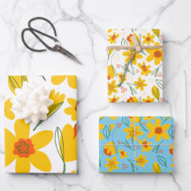 papel daffodilo amarelo e laranja encantador