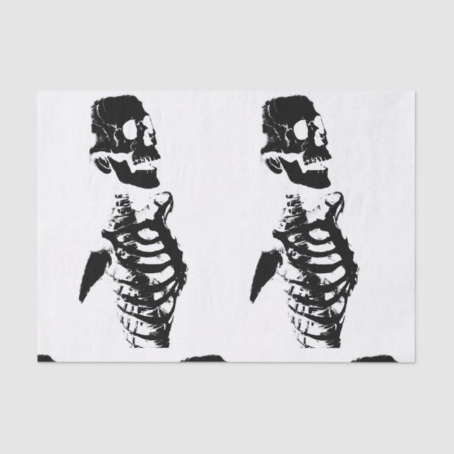 Papel de 10 lb personalizado, SKELETON branco (Frente )