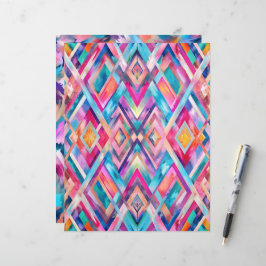Papel de abstrato de padrão de diamante colorido
