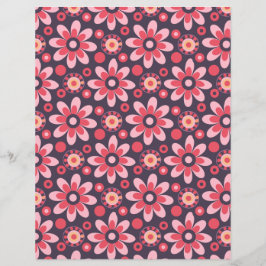 Papel de álamo para flores retrógradas cor-de-rosa