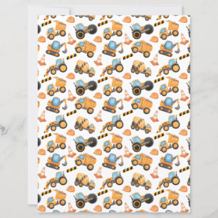 Papel de Álbum de Recortes de Caminhão de Construç