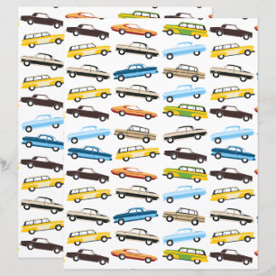 Papel de Álbum de Recortes de Carros Antigos