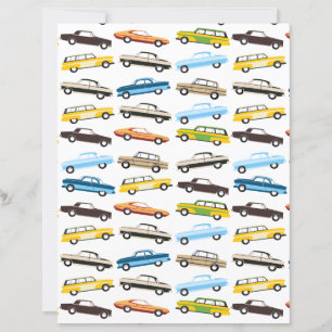 Papel de Álbum de Recortes de Carros Antigos