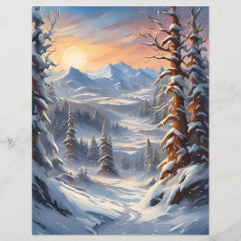 Papel de Álbum de Recortes de Inverno Profundo nas