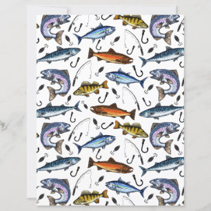 Papel de Álbum de Recortes de Pesca