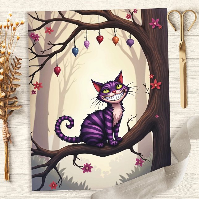 Papel de Álbum de Recortes do Gato de Cheshire da  (Criador carregado)