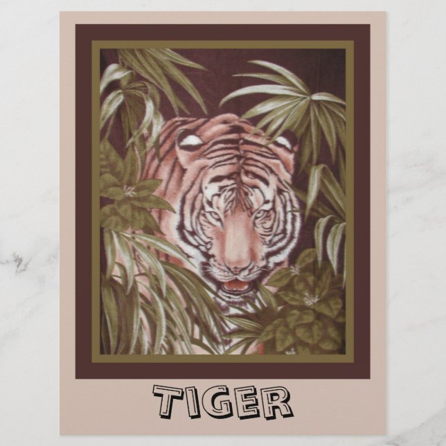 Papel de Álbum de Recortes do Tigre (Frente)