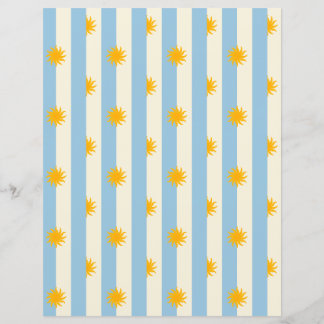 Papel de Álbum de Recortes Faixa Azul Explosão Sol
