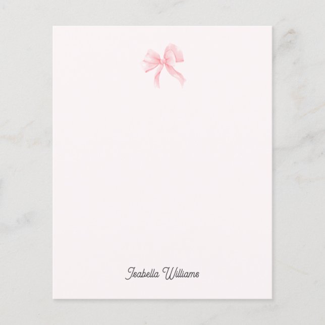 Papel de Arco Rosa Coquete Personalizado para Meni (Frente)